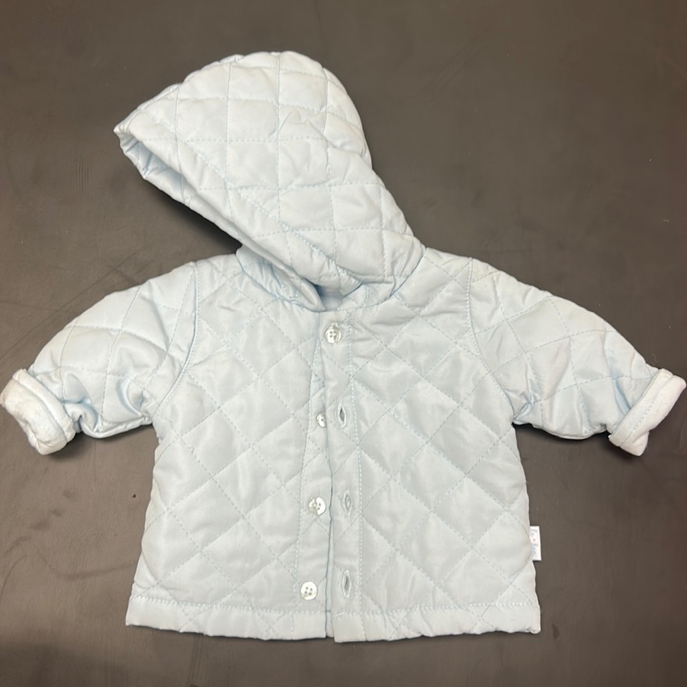 Le Top Bebe light blue newborn jacket